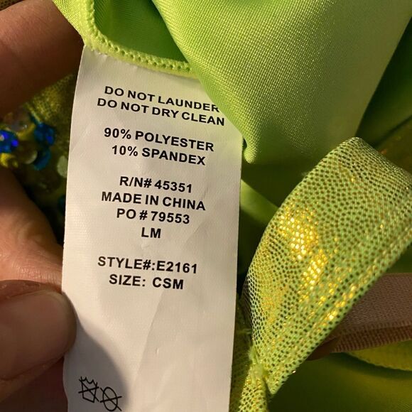 Curtain Call Dance tinker bell Costume Blue green dress tutu E2161 child SC - Picture 8 of 11